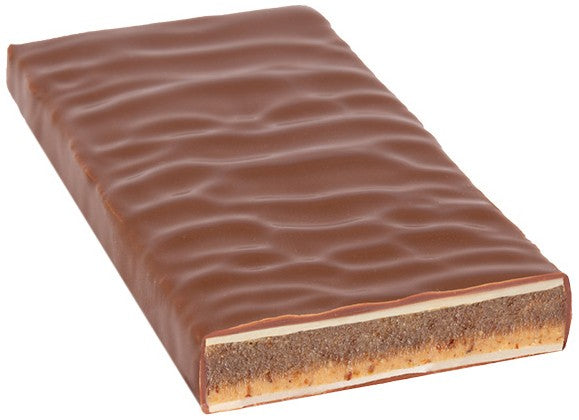 Bio & Fair ciocolata neagra cu lapte 50% cacao umpluta cu crema de alune, Haselnuss Marzipan, 70g Zotter