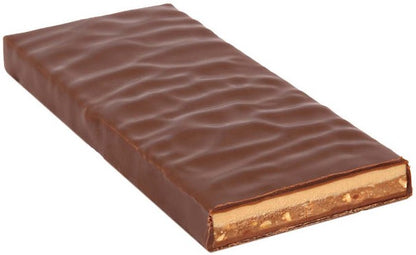 Bio & Fair ciocolata neagra cu lapte 60% cacao umpluta cu nuga de migdale si alune de padure, 70g Zotter