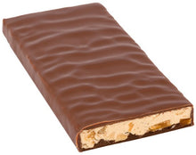 Bio + fair ciocolata neagra cu lapte, cu umplutura de nuga de migdale si migdale caramelizate, 70g Zotter