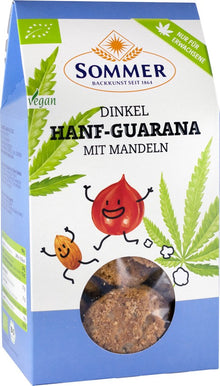 Biscuiti bio cu canepa si guarana, 150g Sommer