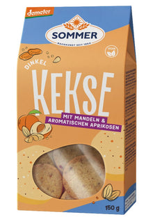 Biscuiti bio cu migdale si caise, 150g Sommer