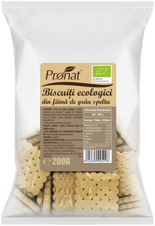 Biscuiti bio din faina de grau spelta, 200g Pronat