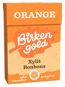 Bomboane cu xylitol si portocale 30g Birkengold