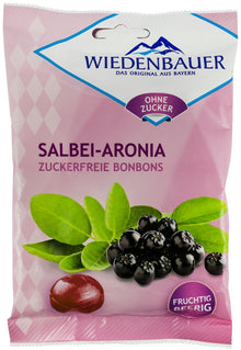 Bomboane fara zahar cu salvie si aronia, 75g Wiedenbauer