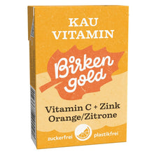 Bomboane masticabile cu xylitol, vitamina C si zinc 28g Birkengold