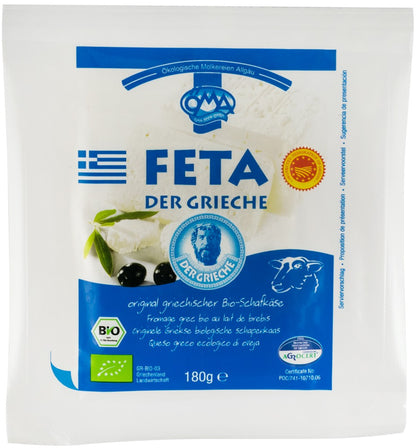 Branza feta bio originala in stil grecesc, din lapte de oaie si capra, in saramura putin sarata, 200g Bioverde