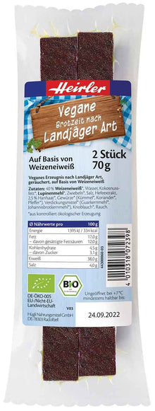 Ca si...Salam vanatoresc, bio vegan, 70g Heirler