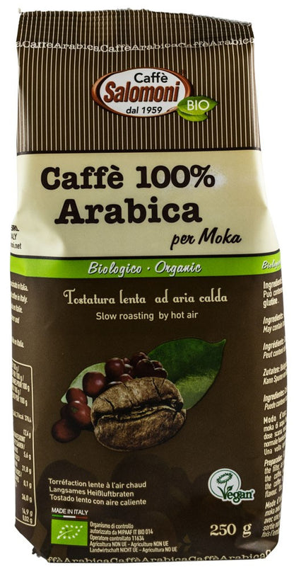Cafea bio 100% Arabica, 250g Salomoni Cafe