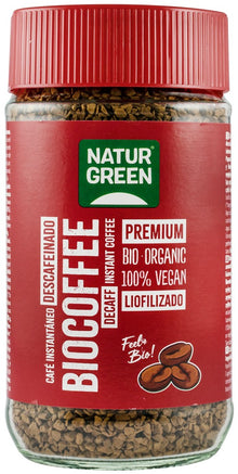 Cafea bio instant, decofeinizata, 100g Natur Green