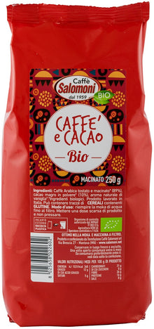 Cafea si cacao bio macinata, 250g Salomoni Cafe