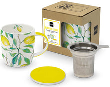 Cana cu capac si infuzor din otel inoxidabil ambalata pentru cadou, 0.35L, beautiful lemongrass Pronat