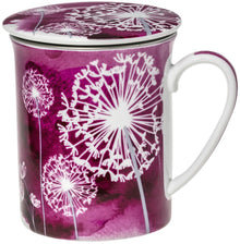 Cana de portelan 0,3l cu infuzor si capac Dandelion Red, Pronat