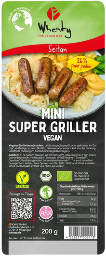 Carnaciori mini bio vegani pentru grill, 200 g Wheaty
