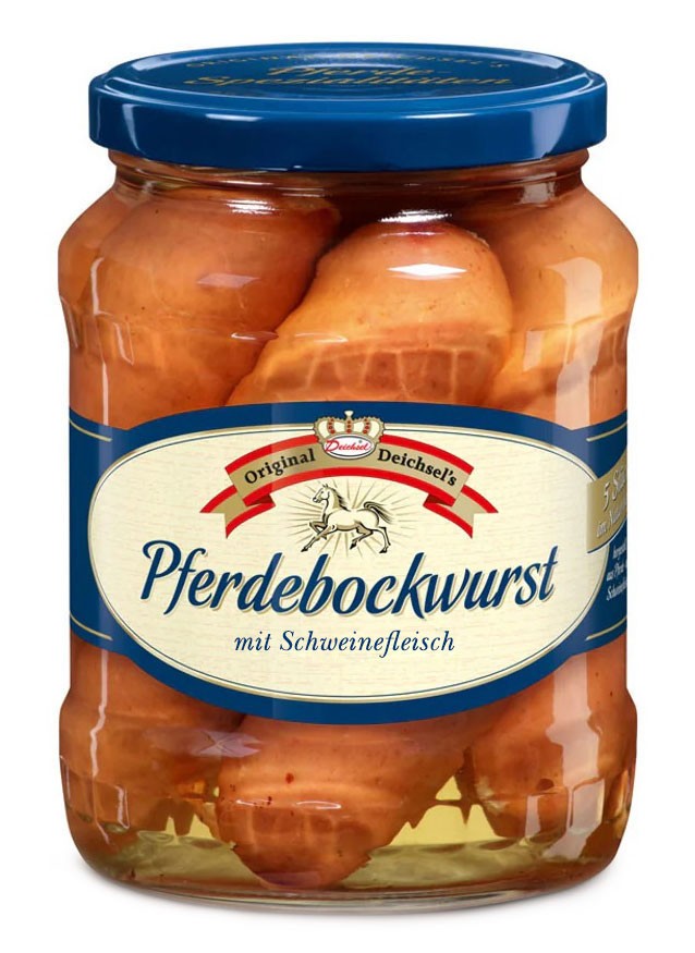 Carnati  din carne de cal si carne de porc, 650g Deichsel