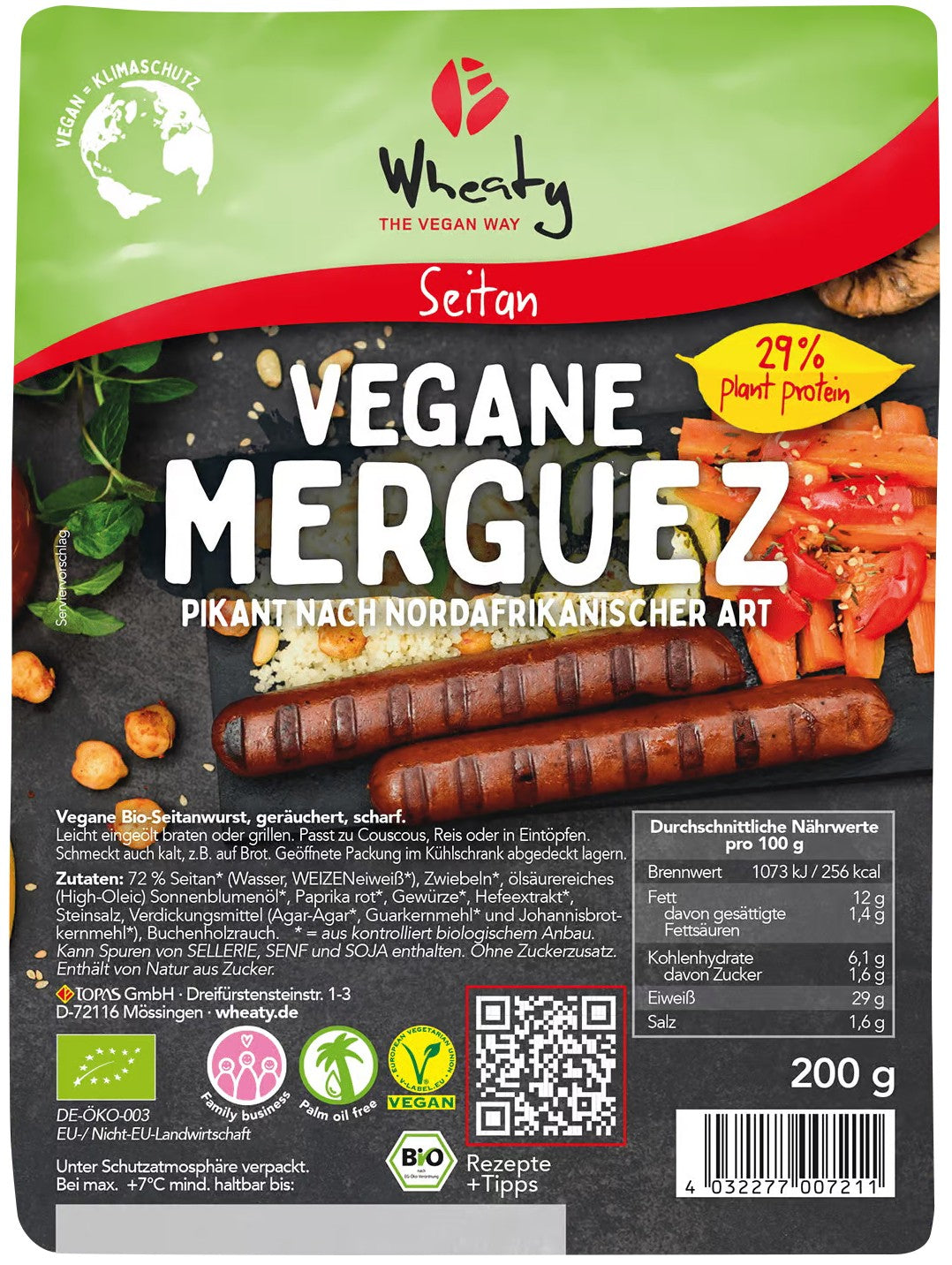 Carnati vegani bio Marguez, 200g Wheaty