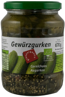 Castraveti murati, bio, 670g / 360g Green Organics