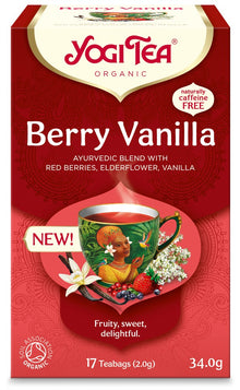 Ceai bio cu fructe de padure si vanilie, 17 pliculete a 2g,34,0g Yogi Tea