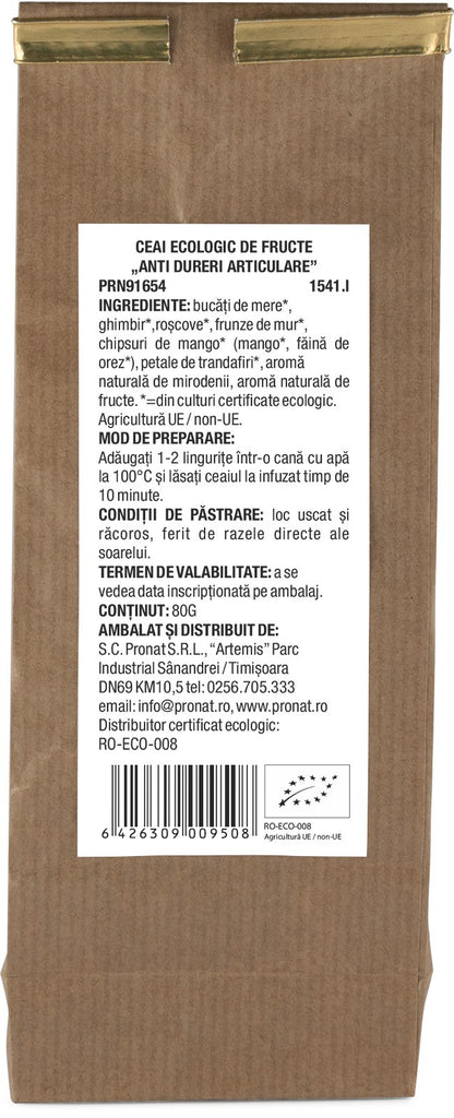 Ceai bio de fructe anti dureri articulare 80g Pronat