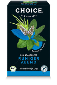 Ceai bio de plante Seara linistita, 20 pliculete a 2g / 40.0g Choice®