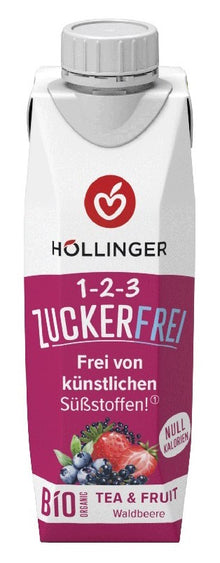 Ceai bio fără zahăr, cu fructe de pădure, 300ml Hollinger