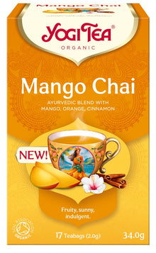 Ceai bio Mango Chai, 17 pliculete a 2,0g / 34,0g Yogi Tea