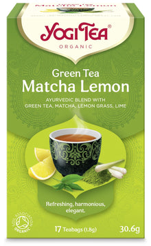 Ceai bio Verde cu matcha si lamaie, 17 pliculete 30.6g Yogi Tea