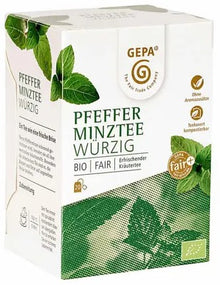 Ceai de menta bio si fairtrade, 34g 20 pliculete a 1,7g Gepa