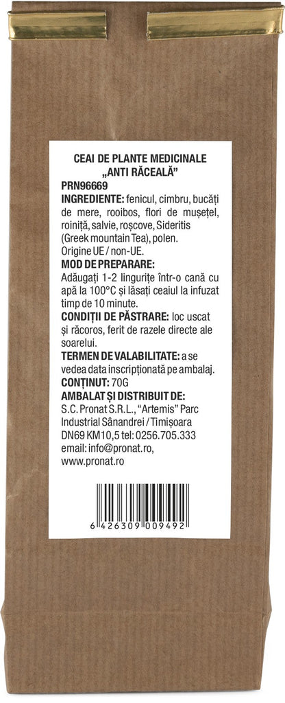 Ceai de plante medicinale anti raceala 70g Pronat