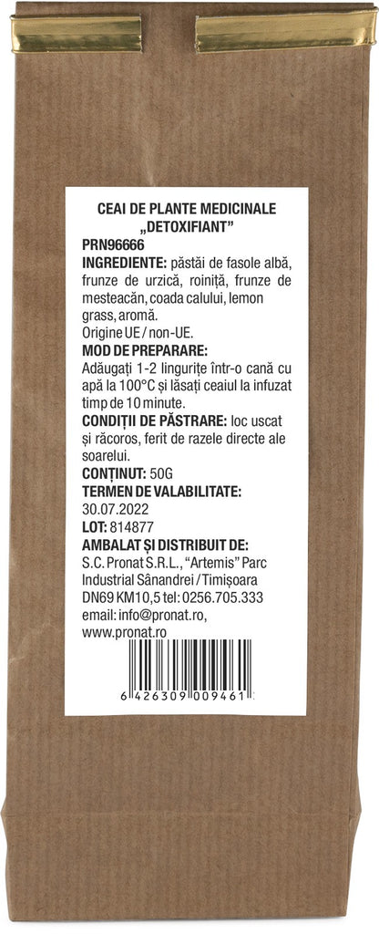 Ceai de plante medicinale detoxifiant 50g Pronat