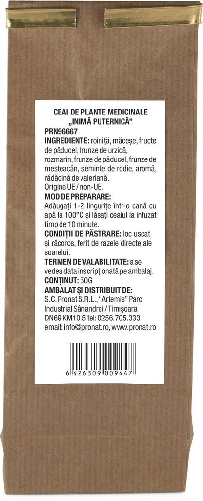 Ceai de plante medicinale Inima puternica 50g Pronat