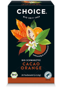 Ceai negru bio cu cacao si portocale, 20 pliculete a 2g / 40.0g Choice®