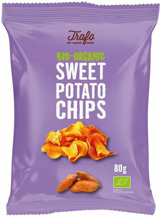 Chipsuri bio din cartofi dulci, 80g Trafo