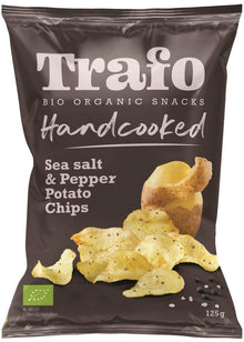 Chipsuri bio din cartofi prajite manual, cu sare si piper, 125g Trafo