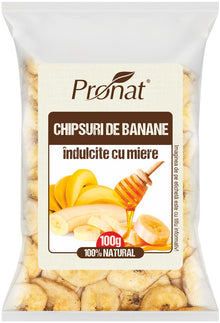 Chipsuri de banane cu miere 100g Pronat