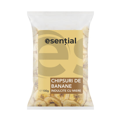 Chipsuri de banane cu miere 100g Esential