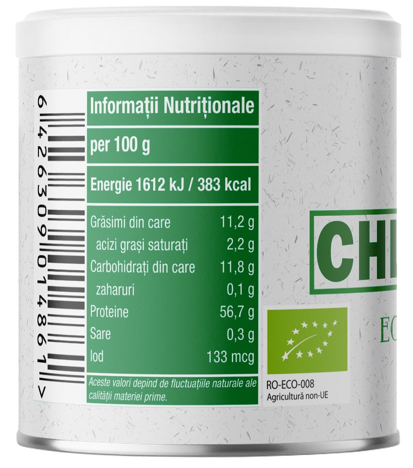 Chlorella bio pulbere, 90g Pronat