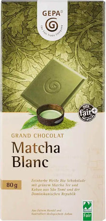 Ciocolata alba bio Matcha Blanc, 80g Gepa