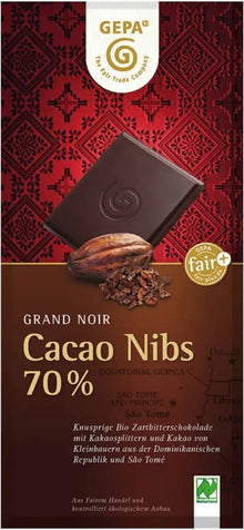 Ciocolata amaruie bio cu 70% cacao, 100g Gepa