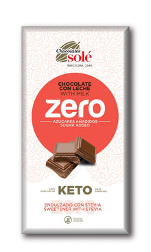 Ciocolata cu lapte minim 39% cacao, cu stevie, 100g Chocolates Sole