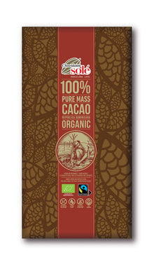 Ciocolata neagra bio 100% cacao, 90g Chocolates Sole