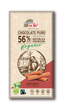 Ciocolata neagra bio cu scortisoara, 100g Chocolates Sole