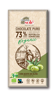 Ciocolata neagra bio cu ulei extravirgin de masline, 100g Chocolates Sole