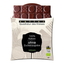 Ciocolata vegana bio si fairtrade 100% cacao, 70g Zotter