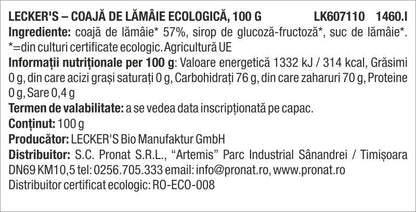 Coaja de lamaie bio, 100g Lecker's