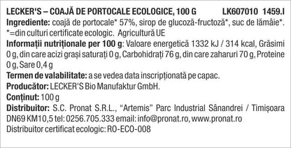 Coaja de portocale bio, 100g Lecker's