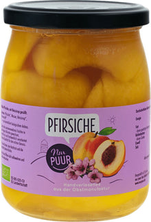 Compot bio de piersici 500 g Nur Puur