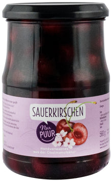 Compot bio de visine, 560g / 280g Nur Puur