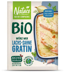 Mix de condimente bio pentru somon cu sos gratinat, 14g natuco