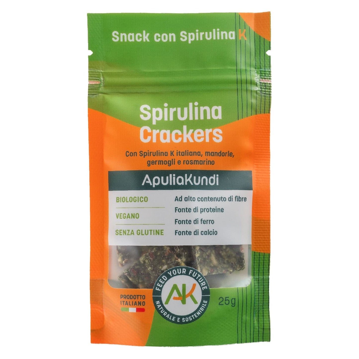 Crackers cu Spirulina 25g, ApuliaKundi