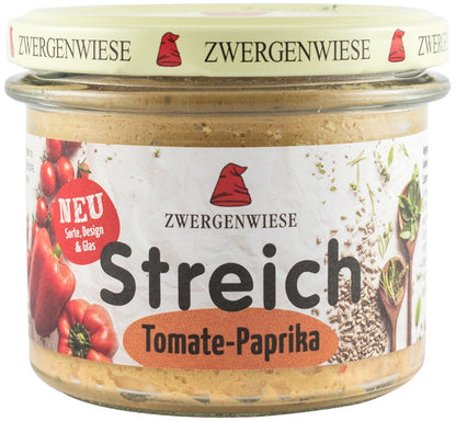 Crema tratinabila bio vegetala cu rosii si ardei, 180g Zwergenwiese